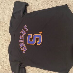 David Wright # 5 Black Sports Jersey top
